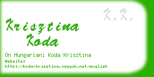 krisztina koda business card